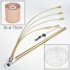 Soungou Stehleuchte 15 cm Messing, Schwarz, Weiß, 5-flammig