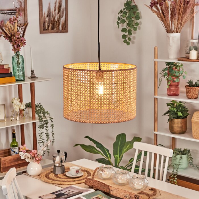 Barcos Hängeleuchte 40 cm Braun, Naturfarben, 1-flammig