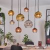 Ripoll Hängeleuchte Glas 15 cm, 20 cm, 25 cm Naturfarben, Schwarz, 8-flammig