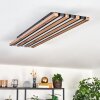 Tandragee Deckenleuchte LED Holzoptik, Schwarz, 1-flammig