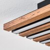 Tandragee Deckenleuchte LED Holzoptik, Schwarz, 1-flammig