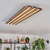 Tandragee Deckenleuchte LED Holzoptik, Schwarz, 1-flammig
