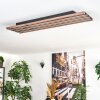 Tandragee Deckenleuchte LED Holzoptik, Schwarz, 1-flammig
