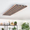 Tandragee Deckenleuchte LED Holzoptik, Schwarz, 1-flammig, Fernbedienung