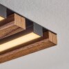 Tandragee Deckenleuchte LED Holzoptik, Schwarz, 1-flammig, Fernbedienung