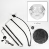 Ripoll Stehleuchte Glas 25 cm Schwarz, 1-flammig