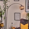 Ripoll Bogenlampe Glas 25 cm Schwarz, 1-flammig
