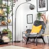 Ripoll Bogenlampe Glas 25 cm Schwarz, 1-flammig