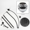 Ripoll Stehleuchte Glas 25 cm Schwarz, 1-flammig