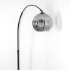 Ripoll Stehleuchte Glas 25 cm Schwarz, 1-flammig