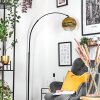 Ripoll Bogenlampe Glas 25 cm Schwarz, 1-flammig