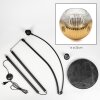 Ripoll Bogenlampe Glas 25 cm Schwarz, 1-flammig