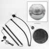 Ripoll Stehleuchte Glas 25 cm Schwarz, 1-flammig