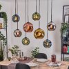 Ripoll Hängeleuchte Glas 20 cm, 25 cm Naturfarben, Schwarz, 8-flammig