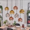 Ripoll Hängeleuchte Glas 25 cm Naturfarben, Schwarz, 8-flammig