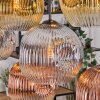 Ripoll Hängeleuchte Glas 25 cm Naturfarben, Schwarz, 8-flammig