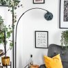 Ripoll Stehleuchte Glas 20 cm Schwarz, 1-flammig