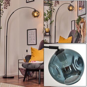 Ripoll Stehleuchte Glas 20 cm Schwarz, 1-flammig Ripoll Stehleuchte Glas 20 cm Schwarz, 1-flammig