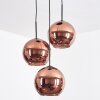Koyoto Hängeleuchte Glas 25 cm Kupferfarben, 3-flammig