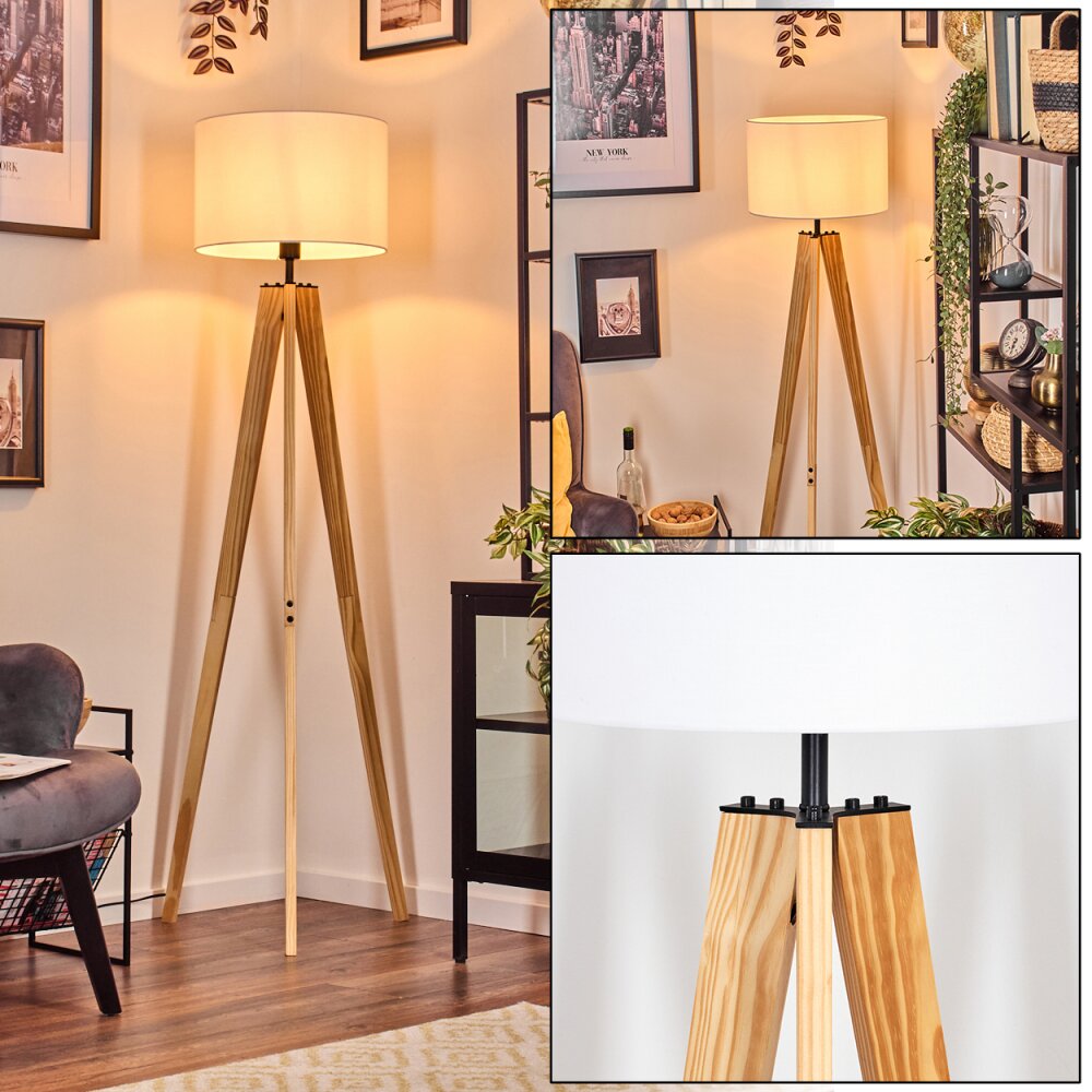 Soungou Stehleuchte 38 cm Naturfarben, Schwarz, 1-flammig main product photo