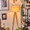 Soungou Stehleuchte 38 cm Naturfarben, Schwarz, 1-flammig
