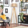 Soungou Stehleuchte 38 cm Naturfarben, Schwarz, 1-flammig
