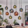 Ripoll Hängeleuchte Glas 20 cm, 25 cm Naturfarben, Schwarz, 8-flammig