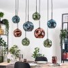 Ripoll Hängeleuchte Glas 20 cm, 25 cm Naturfarben, Schwarz, 8-flammig