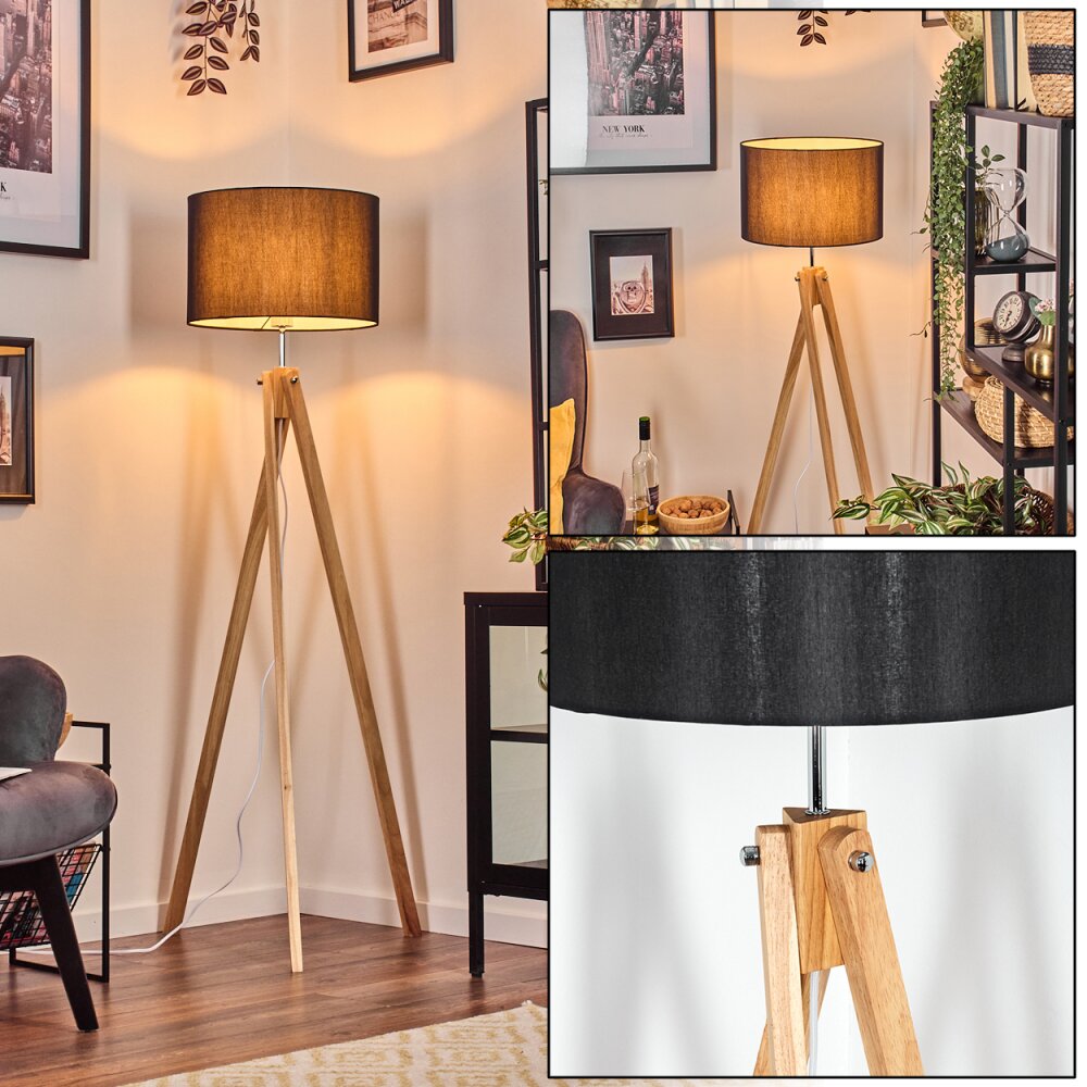Soungou Stehleuchte 38 cm Chrom, Naturfarben, 1-flammig main product photo