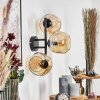 Ripoll Wandleuchte Glas 15 cm Bernsteinfarben, 3-flammig