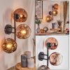 Ripoll Wandleuchte Glas 15 cm Klar, Kupferfarben, 3-flammig