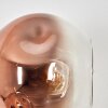Ripoll Wandleuchte Glas 15 cm Klar, Kupferfarben, 3-flammig