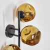 Ripoll Wandleuchte Glas 15 cm Gold, 3-flammig