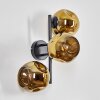Ripoll Wandleuchte Glas 15 cm Gold, 3-flammig