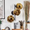 Ripoll Wandleuchte Glas 15 cm Gold, 3-flammig