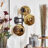 Koyoto Wandleuchte Glas 15 cm Gold, 3-flammig