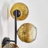Ripoll Wandleuchte Glas 15 cm Gold, Klar, 3-flammig