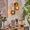 Ripoll Wandleuchte Glas 15 cm Gold, Klar, 3-flammig