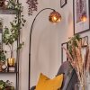 Ripoll Bogenlampe Glas 20 cm Schwarz, 1-flammig