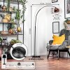 Ripoll Bogenlampe Glas 20 cm Schwarz, 1-flammig
