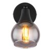 Globo Glyptar Wandleuchte Schwarz, 1-flammig