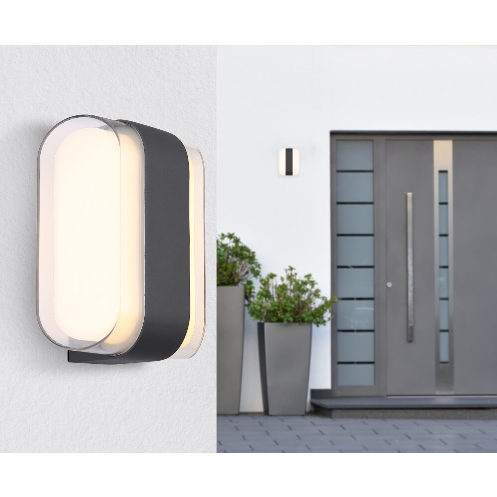 Globo Plixon Außenwandleuchte LED Anthrazit, 1-flammig main product photo