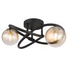 Globo Tuberius Deckenleuchte LED Schwarz, 2-flammig