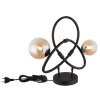 Globo Tuberius Tischleuchte LED Schwarz, 2-flammig