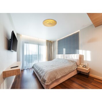 Globo Heda Deckenleuchte LED Gold, 1-flammig