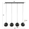 Zip Pendelleuchte Schwarz, 4-flammig