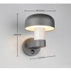 Trio FRASER Wandleuchte Steinoptik, 1-flammig, Bewegungsmelder