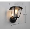 Trio VENTA Wandleuchte Schwarz, 1-flammig