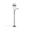 Trio Chris Stehlampe LED Braun, 2-flammig