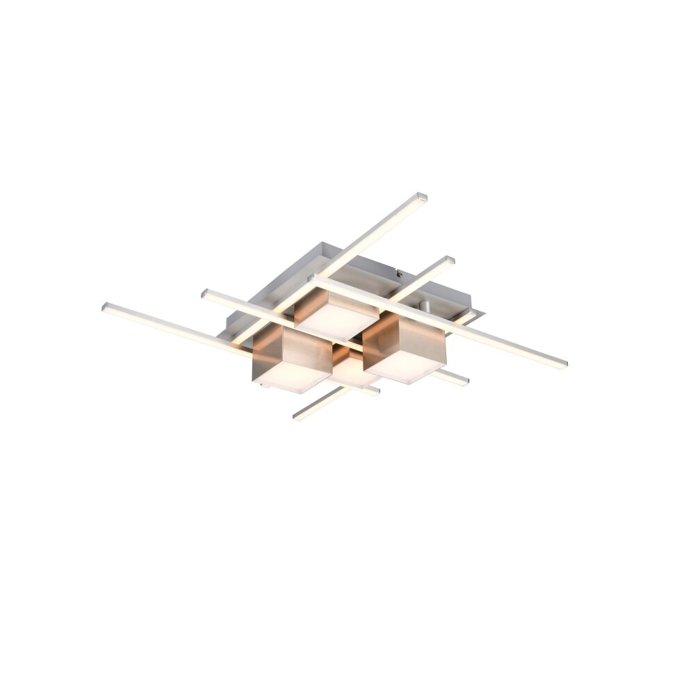 Trio Roger Deckenleuchte LED Nickel-Matt, 1-flammig, Fernbedienung main product photo